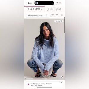 Free People Opal Sweater in Cashmere Blue Sweater